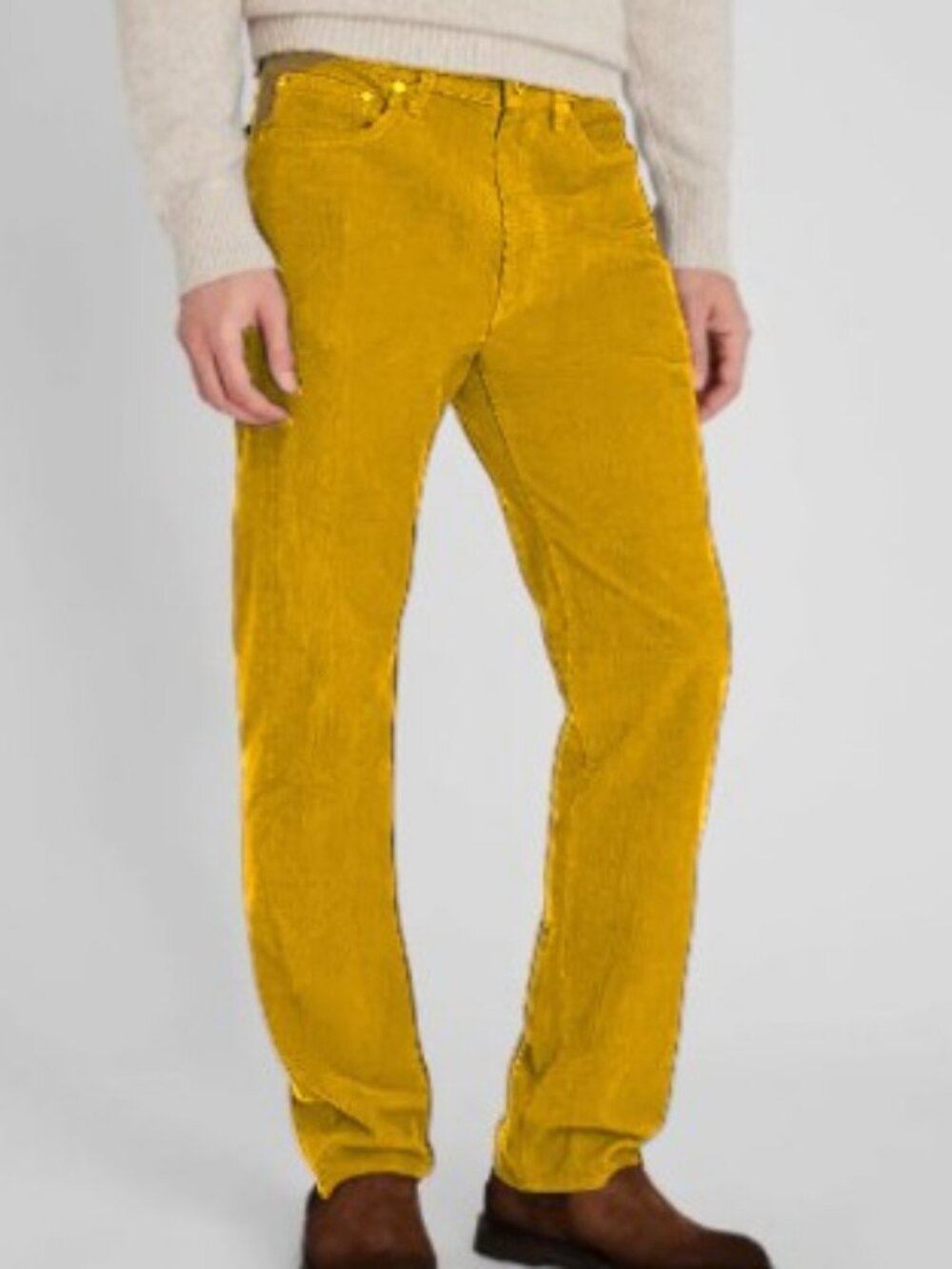 Club Monaco straight leg corduroy pants mustard men's size 31